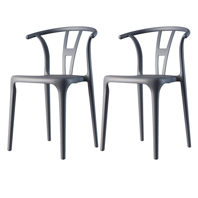 Plastic Side Chair Contemporary Style Multicolor Armless Chair for Dining Room Grey 2 Piece Set Clearhalo ' kitchen&dining_furn' 'Dining Chairs' 'Dining Tables & Seating' 'dining_chair' 'furn' 'furn_dining_chair' 'Furniture' 'furniture_dining_chair' 'Kitchen & Dining Furniture' 'kitchen' 3493781