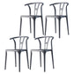 Plastic Side Chair Contemporary Style Multicolor Armless Chair for Dining Room Grey 4 Piece Set Clearhalo ' kitchen&dining_furn' 'Dining Chairs' 'Dining Tables & Seating' 'dining_chair' 'furn' 'furn_dining_chair' 'Furniture' 'furniture_dining_chair' 'Kitchen & Dining Furniture' 'kitchen' 3493783