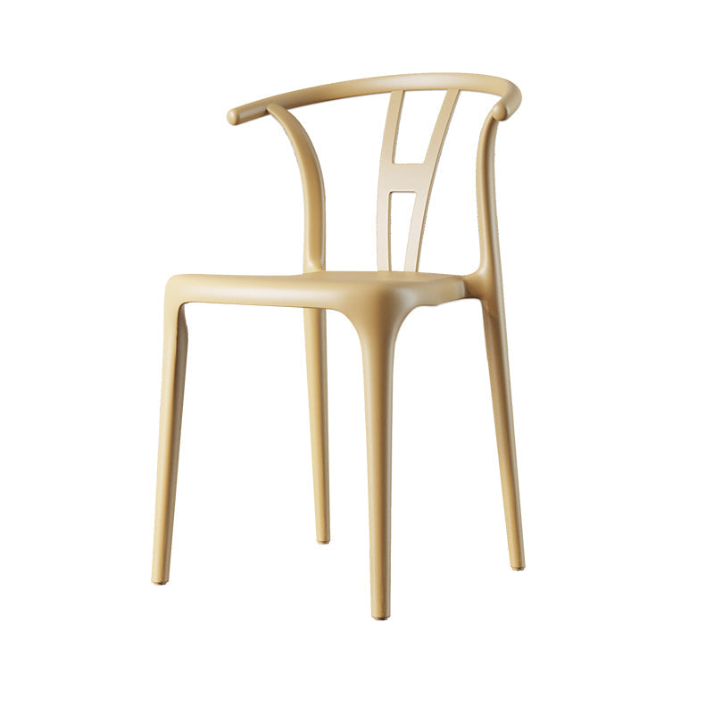 Plastic Side Chair Contemporary Style Multicolor Armless Chair for Dining Room Yellow 1 Piece Clearhalo ' kitchen&dining_furn' 'Dining Chairs' 'Dining Tables & Seating' 'dining_chair' 'furn' 'furn_dining_chair' 'Furniture' 'furniture_dining_chair' 'Kitchen & Dining Furniture' 'kitchen' 3493784