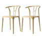 Plastic Side Chair Contemporary Style Multicolor Armless Chair for Dining Room Yellow 2 Piece Set Clearhalo ' kitchen&dining_furn' 'Dining Chairs' 'Dining Tables & Seating' 'dining_chair' 'furn' 'furn_dining_chair' 'Furniture' 'furniture_dining_chair' 'Kitchen & Dining Furniture' 'kitchen' 3493786
