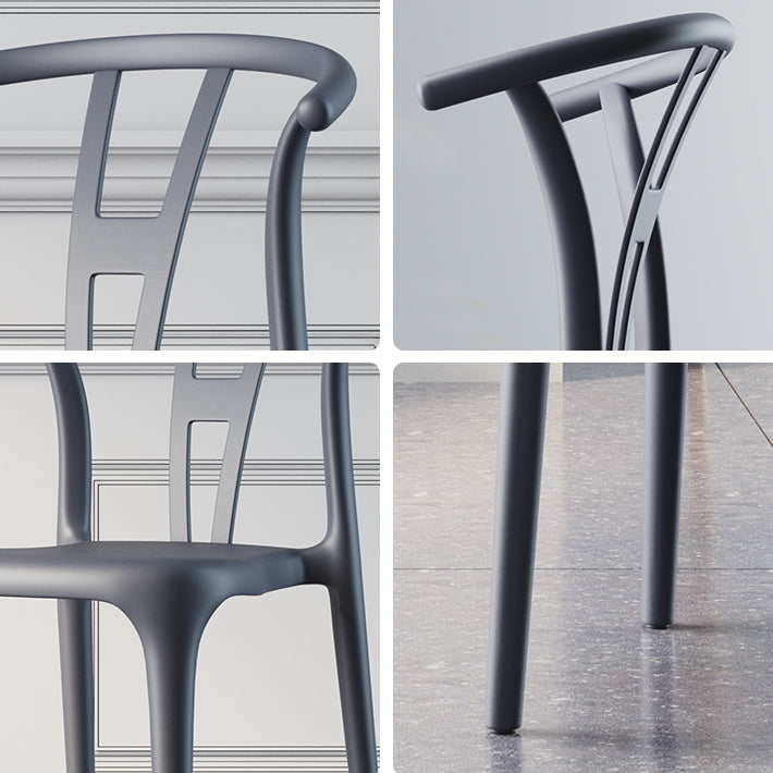 Plastic Side Chair Contemporary Style Multicolor Armless Chair for Dining Room Clearhalo ' kitchen&dining_furn' 'Dining Chairs' 'Dining Tables & Seating' 'dining_chair' 'furn' 'furn_dining_chair' 'Furniture' 'furniture_dining_chair' 'Kitchen & Dining Furniture' 'kitchen' 3493789