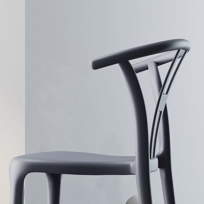 Plastic Side Chair Contemporary Style Multicolor Armless Chair for Dining Room Clearhalo ' kitchen&dining_furn' 'Dining Chairs' 'Dining Tables & Seating' 'dining_chair' 'furn' 'furn_dining_chair' 'Furniture' 'furniture_dining_chair' 'Kitchen & Dining Furniture' 'kitchen' 3493791