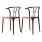 Plastic Side Chair Contemporary Style Multicolor Armless Chair for Dining Room Brown 2 Piece Set Clearhalo ' kitchen&dining_furn' 'Dining Chairs' 'Dining Tables & Seating' 'dining_chair' 'furn' 'furn_dining_chair' 'Furniture' 'furniture_dining_chair' 'Kitchen & Dining Furniture' 'kitchen' 3493792