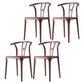Plastic Side Chair Contemporary Style Multicolor Armless Chair for Dining Room Brown 4 Piece Set Clearhalo ' kitchen&dining_furn' 'Dining Chairs' 'Dining Tables & Seating' 'dining_chair' 'furn' 'furn_dining_chair' 'Furniture' 'furniture_dining_chair' 'Kitchen & Dining Furniture' 'kitchen' 3493794