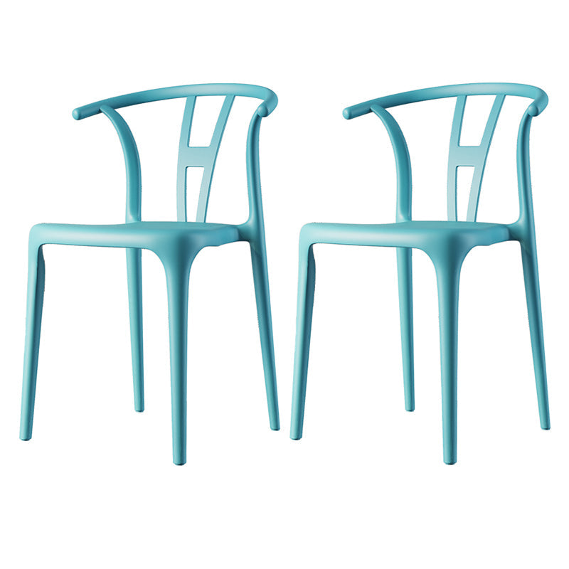 Plastic Side Chair Contemporary Style Multicolor Armless Chair for Dining Room Blue 2 Piece Set Clearhalo ' kitchen&dining_furn' 'Dining Chairs' 'Dining Tables & Seating' 'dining_chair' 'furn' 'furn_dining_chair' 'Furniture' 'furniture_dining_chair' 'Kitchen & Dining Furniture' 'kitchen' 3493811