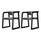 Wood Contemporary Style Indoor with Arm Chair Open Back Dining Side Chairs Grey 2 Piece Set Black Clearhalo ' kitchen&dining_furn' 'Dining Chairs' 'Dining Tables & Seating' 'dining_chair' 'furn' 'furn_dining_chair' 'Furniture' 'furniture_dining_chair' 'Kitchen & Dining Furniture' 'kitchen' 3493814
