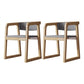 Wood Contemporary Style Indoor with Arm Chair Open Back Dining Side Chairs Grey 2 Piece Set Natural Wood Clearhalo ' kitchen&dining_furn' 'Dining Chairs' 'Dining Tables & Seating' 'dining_chair' 'furn' 'furn_dining_chair' 'Furniture' 'furniture_dining_chair' 'Kitchen & Dining Furniture' 'kitchen' 3493822