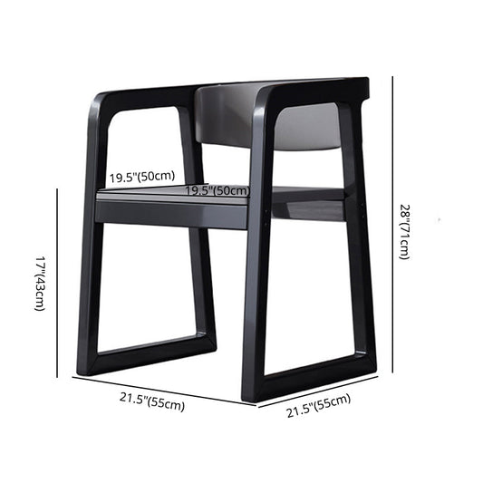 Wood Contemporary Style Indoor with Arm Chair Open Back Dining Side Chairs Clearhalo ' kitchen&dining_furn' 'Dining Chairs' 'Dining Tables & Seating' 'dining_chair' 'furn' 'furn_dining_chair' 'Furniture' 'furniture_dining_chair' 'Kitchen & Dining Furniture' 'kitchen' 3493824