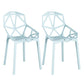 Scandinavian Home Side Chair Birds Nest Cross Back Plastic Dining Room Chair Light Blue 2 Piece Set Clearhalo ' kitchen&dining_furn' 'Dining Chairs' 'Dining Tables & Seating' 'dining_chair' 'furn' 'furn_dining_chair' 'Furniture' 'furniture_dining_chair' 'Kitchen & Dining Furniture' 'kitchen' 3493837