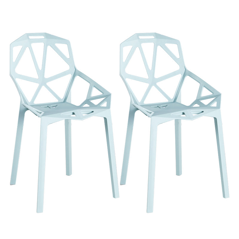 Scandinavian Home Side Chair Birds Nest Cross Back Plastic Dining Room Chair Light Blue 2 Piece Set Clearhalo ' kitchen&dining_furn' 'Dining Chairs' 'Dining Tables & Seating' 'dining_chair' 'furn' 'furn_dining_chair' 'Furniture' 'furniture_dining_chair' 'Kitchen & Dining Furniture' 'kitchen' 3493837