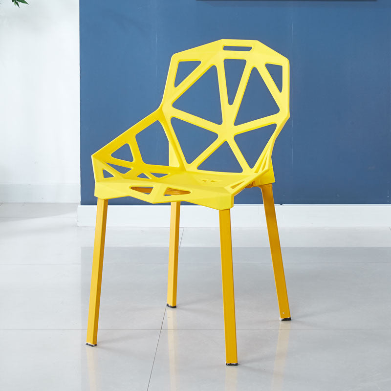 Scandinavian Home Side Chair Birds Nest Cross Back Plastic Dining Room Chair Clearhalo ' kitchen&dining_furn' 'Dining Chairs' 'Dining Tables & Seating' 'dining_chair' 'furn' 'furn_dining_chair' 'Furniture' 'furniture_dining_chair' 'Kitchen & Dining Furniture' 'kitchen' 3493840