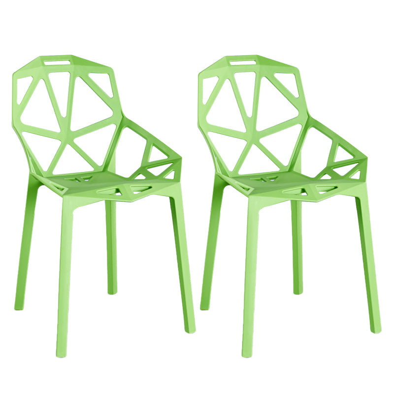Scandinavian Home Side Chair Birds Nest Cross Back Plastic Dining Room Chair Green 2 Piece Set Clearhalo ' kitchen&dining_furn' 'Dining Chairs' 'Dining Tables & Seating' 'dining_chair' 'furn' 'furn_dining_chair' 'Furniture' 'furniture_dining_chair' 'Kitchen & Dining Furniture' 'kitchen' 3493842