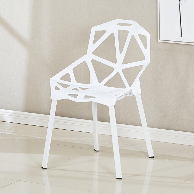 Scandinavian Home Side Chair Birds Nest Cross Back Plastic Dining Room Chair Clearhalo ' kitchen&dining_furn' 'Dining Chairs' 'Dining Tables & Seating' 'dining_chair' 'furn' 'furn_dining_chair' 'Furniture' 'furniture_dining_chair' 'Kitchen & Dining Furniture' 'kitchen' 3493843