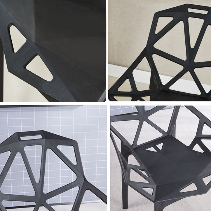 Scandinavian Home Side Chair Birds Nest Cross Back Plastic Dining Room Chair Clearhalo ' kitchen&dining_furn' 'Dining Chairs' 'Dining Tables & Seating' 'dining_chair' 'furn' 'furn_dining_chair' 'Furniture' 'furniture_dining_chair' 'Kitchen & Dining Furniture' 'kitchen' 3493847