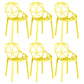Scandinavian Home Side Chair Birds Nest Cross Back Plastic Dining Room Chair Yellow 6 Piece Set Clearhalo ' kitchen&dining_furn' 'Dining Chairs' 'Dining Tables & Seating' 'dining_chair' 'furn' 'furn_dining_chair' 'Furniture' 'furniture_dining_chair' 'Kitchen & Dining Furniture' 'kitchen' 3493851
