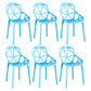 Scandinavian Home Side Chair Birds Nest Cross Back Plastic Dining Room Chair Blue 6 Piece Set Clearhalo ' kitchen&dining_furn' 'Dining Chairs' 'Dining Tables & Seating' 'dining_chair' 'furn' 'furn_dining_chair' 'Furniture' 'furniture_dining_chair' 'Kitchen & Dining Furniture' 'kitchen' 3493854