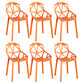 Scandinavian Home Side Chair Birds Nest Cross Back Plastic Dining Room Chair Orange 6 Piece Set Clearhalo ' kitchen&dining_furn' 'Dining Chairs' 'Dining Tables & Seating' 'dining_chair' 'furn' 'furn_dining_chair' 'Furniture' 'furniture_dining_chair' 'Kitchen & Dining Furniture' 'kitchen' 3493857