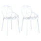 Scandinavian Home Side Chair Birds Nest Cross Back Plastic Dining Room Chair White 2 Piece Set Clearhalo ' kitchen&dining_furn' 'Dining Chairs' 'Dining Tables & Seating' 'dining_chair' 'furn' 'furn_dining_chair' 'Furniture' 'furniture_dining_chair' 'Kitchen & Dining Furniture' 'kitchen' 3493858