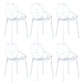 Scandinavian Home Side Chair Birds Nest Cross Back Plastic Dining Room Chair White 6 Piece Set Clearhalo ' kitchen&dining_furn' 'Dining Chairs' 'Dining Tables & Seating' 'dining_chair' 'furn' 'furn_dining_chair' 'Furniture' 'furniture_dining_chair' 'Kitchen & Dining Furniture' 'kitchen' 3493860