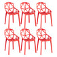 Scandinavian Home Side Chair Birds Nest Cross Back Plastic Dining Room Chair Red 6 Piece Set Clearhalo ' kitchen&dining_furn' 'Dining Chairs' 'Dining Tables & Seating' 'dining_chair' 'furn' 'furn_dining_chair' 'Furniture' 'furniture_dining_chair' 'Kitchen & Dining Furniture' 'kitchen' 3493866