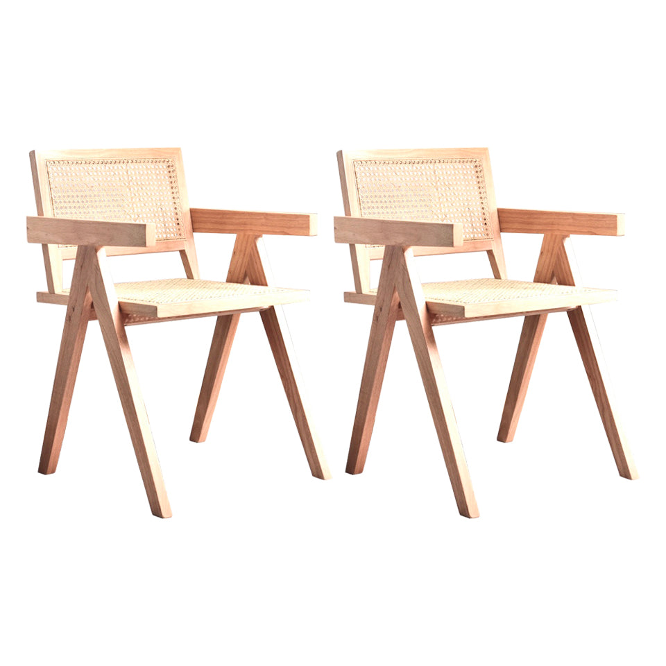 Contemporary Dining Room Chair 20'' Wide Open Arm Chair with 4 Wood Legs for Home Use Wood 2 Piece Set Clearhalo ' kitchen&dining_furn' 'Dining Chairs' 'Dining Tables & Seating' 'dining_chair' 'furn' 'furn_dining_chair' 'Furniture' 'furniture_dining_chair' 'Kitchen & Dining Furniture' 'kitchen' 3493884