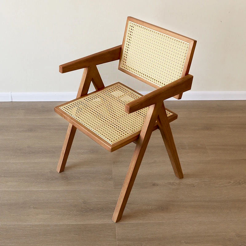 Contemporary Dining Room Chair 20'' Wide Open Arm Chair with 4 Wood Legs for Home Use Clearhalo ' kitchen&dining_furn' 'Dining Chairs' 'Dining Tables & Seating' 'dining_chair' 'furn' 'furn_dining_chair' 'Furniture' 'furniture_dining_chair' 'Kitchen & Dining Furniture' 'kitchen' 3493885