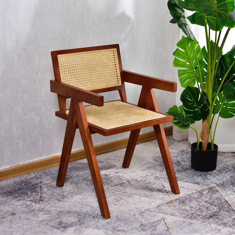 Contemporary Dining Room Chair 20'' Wide Open Arm Chair with 4 Wood Legs for Home Use Walnut 1 Piece Clearhalo ' kitchen&dining_furn' 'Dining Chairs' 'Dining Tables & Seating' 'dining_chair' 'furn' 'furn_dining_chair' 'Furniture' 'furniture_dining_chair' 'Kitchen & Dining Furniture' 'kitchen' 3493889