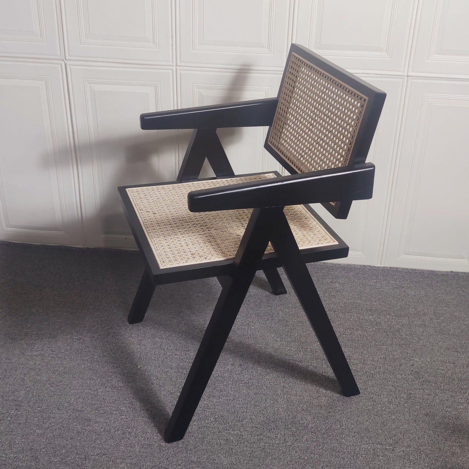 Contemporary Dining Room Chair 20'' Wide Open Arm Chair with 4 Wood Legs for Home Use Clearhalo ' kitchen&dining_furn' 'Dining Chairs' 'Dining Tables & Seating' 'dining_chair' 'furn' 'furn_dining_chair' 'Furniture' 'furniture_dining_chair' 'Kitchen & Dining Furniture' 'kitchen' 3493890