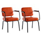 Industrial Style Metal Matte Finish Dinning Arm Chair Open Back Dining Chair Orange 2 Piece Set Clearhalo ' kitchen&dining_furn' 'Dining Chairs' 'Dining Tables & Seating' 'dining_chair' 'furn' 'furn_dining_chair' 'Furniture' 'furniture_dining_chair' 'Kitchen & Dining Furniture' 'kitchen' 3493895