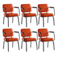 Industrial Style Metal Matte Finish Dinning Arm Chair Open Back Dining Chair Orange 6 Piece Set Clearhalo ' kitchen&dining_furn' 'Dining Chairs' 'Dining Tables & Seating' 'dining_chair' 'furn' 'furn_dining_chair' 'Furniture' 'furniture_dining_chair' 'Kitchen & Dining Furniture' 'kitchen' 3493898