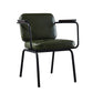 Industrial Style Metal Matte Finish Dinning Arm Chair Open Back Dining Chair Clearhalo ' kitchen&dining_furn' 'Dining Chairs' 'Dining Tables & Seating' 'dining_chair' 'furn' 'furn_dining_chair' 'Furniture' 'furniture_dining_chair' 'Kitchen & Dining Furniture' 'kitchen' 3493903