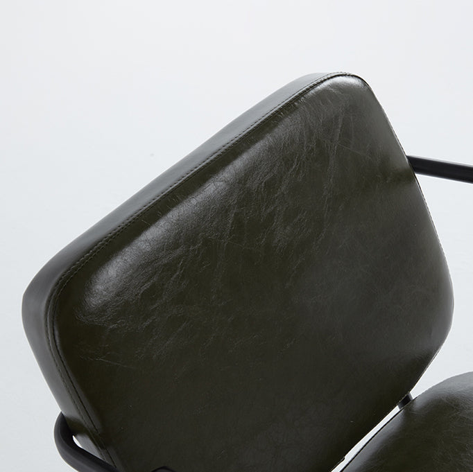 Industrial Style Metal Matte Finish Dinning Arm Chair Open Back Dining Chair Clearhalo ' kitchen&dining_furn' 'Dining Chairs' 'Dining Tables & Seating' 'dining_chair' 'furn' 'furn_dining_chair' 'Furniture' 'furniture_dining_chair' 'Kitchen & Dining Furniture' 'kitchen' 3493907