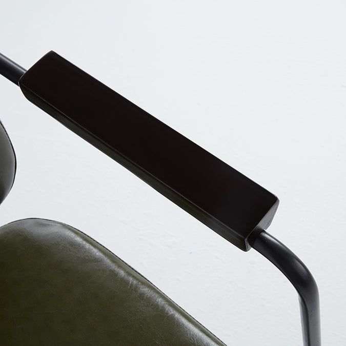 Industrial Style Metal Matte Finish Dinning Arm Chair Open Back Dining Chair Clearhalo ' kitchen&dining_furn' 'Dining Chairs' 'Dining Tables & Seating' 'dining_chair' 'furn' 'furn_dining_chair' 'Furniture' 'furniture_dining_chair' 'Kitchen & Dining Furniture' 'kitchen' 3493908