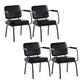 Industrial Style Metal Matte Finish Dinning Arm Chair Open Back Dining Chair Black 4 Piece Set Clearhalo ' kitchen&dining_furn' 'Dining Chairs' 'Dining Tables & Seating' 'dining_chair' 'furn' 'furn_dining_chair' 'Furniture' 'furniture_dining_chair' 'Kitchen & Dining Furniture' 'kitchen' 3493909