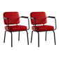 Industrial Style Metal Matte Finish Dinning Arm Chair Open Back Dining Chair Red 2 Piece Set Clearhalo ' kitchen&dining_furn' 'Dining Chairs' 'Dining Tables & Seating' 'dining_chair' 'furn' 'furn_dining_chair' 'Furniture' 'furniture_dining_chair' 'Kitchen & Dining Furniture' 'kitchen' 3493913