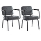 Industrial Style Metal Matte Finish Dinning Arm Chair Open Back Dining Chair Grey 2 Piece Set Clearhalo ' kitchen&dining_furn' 'Dining Chairs' 'Dining Tables & Seating' 'dining_chair' 'furn' 'furn_dining_chair' 'Furniture' 'furniture_dining_chair' 'Kitchen & Dining Furniture' 'kitchen' 3493918