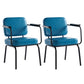 Industrial Style Metal Matte Finish Dinning Arm Chair Open Back Dining Chair Blue 2 Piece Set Clearhalo ' kitchen&dining_furn' 'Dining Chairs' 'Dining Tables & Seating' 'dining_chair' 'furn' 'furn_dining_chair' 'Furniture' 'furniture_dining_chair' 'Kitchen & Dining Furniture' 'kitchen' 3493921