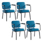 Industrial Style Metal Matte Finish Dinning Arm Chair Open Back Dining Chair Blue 4 Piece Set Clearhalo ' kitchen&dining_furn' 'Dining Chairs' 'Dining Tables & Seating' 'dining_chair' 'furn' 'furn_dining_chair' 'Furniture' 'furniture_dining_chair' 'Kitchen & Dining Furniture' 'kitchen' 3493922