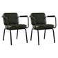 Industrial Style Metal Matte Finish Dinning Arm Chair Open Back Dining Chair Army Green 2 Piece Set Clearhalo ' kitchen&dining_furn' 'Dining Chairs' 'Dining Tables & Seating' 'dining_chair' 'furn' 'furn_dining_chair' 'Furniture' 'furniture_dining_chair' 'Kitchen & Dining Furniture' 'kitchen' 3493924