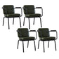 Industrial Style Metal Matte Finish Dinning Arm Chair Open Back Dining Chair Army Green 4 Piece Set Clearhalo ' kitchen&dining_furn' 'Dining Chairs' 'Dining Tables & Seating' 'dining_chair' 'furn' 'furn_dining_chair' 'Furniture' 'furniture_dining_chair' 'Kitchen & Dining Furniture' 'kitchen' 3493925