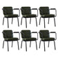 Industrial Style Metal Matte Finish Dinning Arm Chair Open Back Dining Chair Army Green 6 Piece Set Clearhalo ' kitchen&dining_furn' 'Dining Chairs' 'Dining Tables & Seating' 'dining_chair' 'furn' 'furn_dining_chair' 'Furniture' 'furniture_dining_chair' 'Kitchen & Dining Furniture' 'kitchen' 3493926
