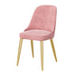 Modern Mental Solid Back Dining Side Chair Gold Kitchen Dining Side Chair Pink 1 Piece Clearhalo ' kitchen&dining_furn' 'Dining Chairs' 'Dining Tables & Seating' 'dining_chair' 'furn' 'furn_dining_chair' 'Furniture' 'furniture_dining_chair' 'Kitchen & Dining Furniture' 'kitchen' 3493928