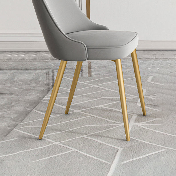 Modern Mental Solid Back Dining Side Chair Gold Kitchen Dining Side Chair Clearhalo ' kitchen&dining_furn' 'Dining Chairs' 'Dining Tables & Seating' 'dining_chair' 'furn' 'furn_dining_chair' 'Furniture' 'furniture_dining_chair' 'Kitchen & Dining Furniture' 'kitchen' 3493940