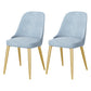 Modern Mental Solid Back Dining Side Chair Gold Kitchen Dining Side Chair Light Blue 2 Piece Set Clearhalo ' kitchen&dining_furn' 'Dining Chairs' 'Dining Tables & Seating' 'dining_chair' 'furn' 'furn_dining_chair' 'Furniture' 'furniture_dining_chair' 'Kitchen & Dining Furniture' 'kitchen' 3493941