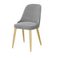 Modern Mental Solid Back Dining Side Chair Gold Kitchen Dining Side Chair Light Gray 1 Piece Clearhalo ' kitchen&dining_furn' 'Dining Chairs' 'Dining Tables & Seating' 'dining_chair' 'furn' 'furn_dining_chair' 'Furniture' 'furniture_dining_chair' 'Kitchen & Dining Furniture' 'kitchen' 3493946