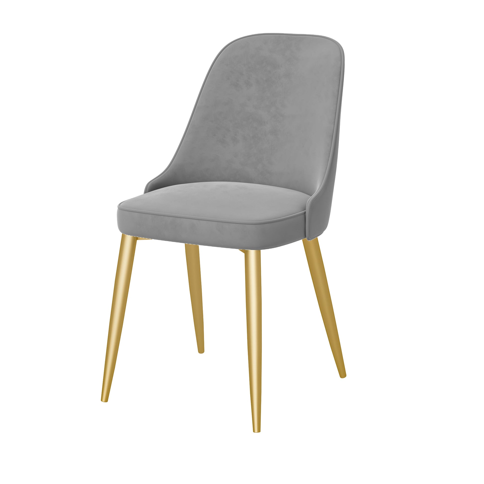 Modern Mental Solid Back Dining Side Chair Gold Kitchen Dining Side Chair Light Gray 1 Piece Clearhalo ' kitchen&dining_furn' 'Dining Chairs' 'Dining Tables & Seating' 'dining_chair' 'furn' 'furn_dining_chair' 'Furniture' 'furniture_dining_chair' 'Kitchen & Dining Furniture' 'kitchen' 3493946