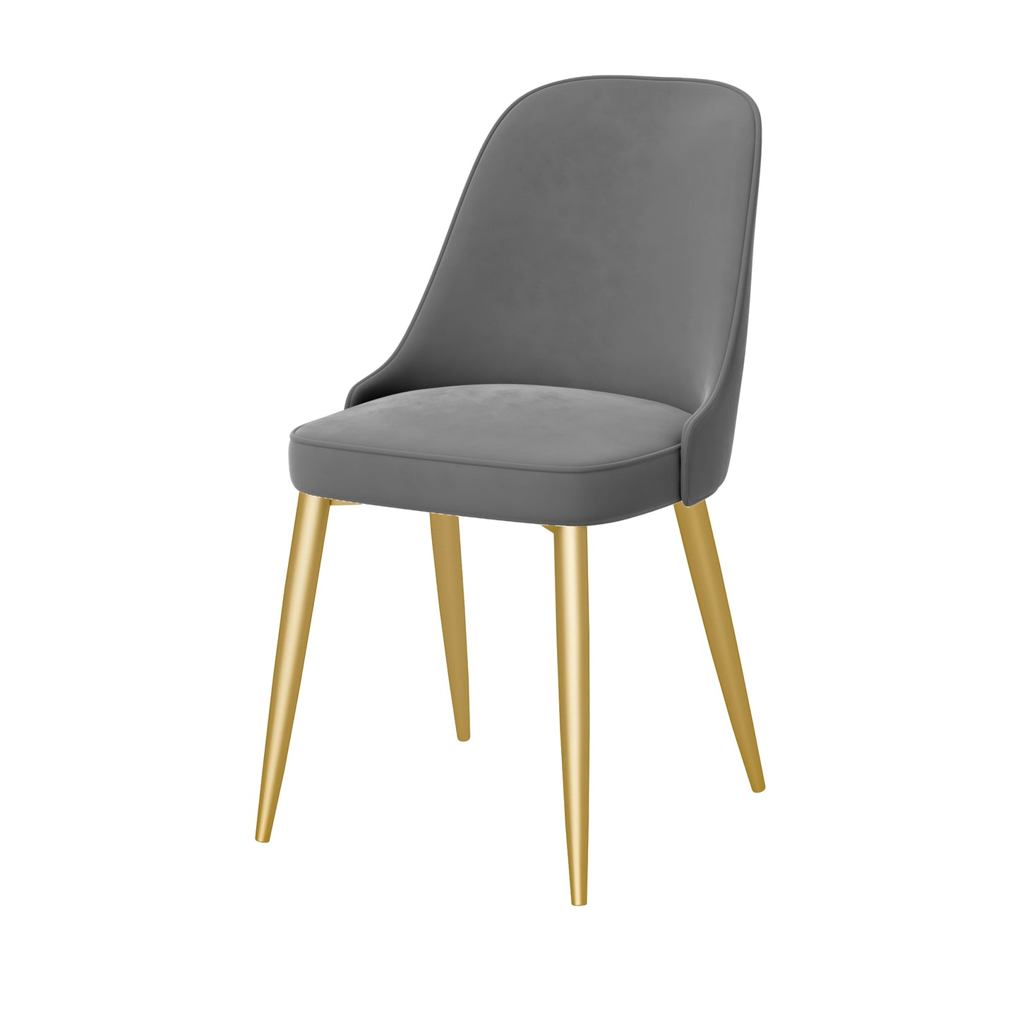 Modern Mental Solid Back Dining Side Chair Gold Kitchen Dining Side Chair Dark Gray 1 Piece Clearhalo ' kitchen&dining_furn' 'Dining Chairs' 'Dining Tables & Seating' 'dining_chair' 'furn' 'furn_dining_chair' 'Furniture' 'furniture_dining_chair' 'Kitchen & Dining Furniture' 'kitchen' 3493949