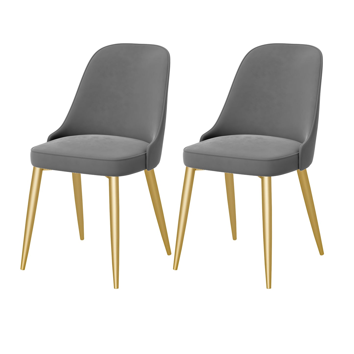 Modern Mental Solid Back Dining Side Chair Gold Kitchen Dining Side Chair Dark Gray 2 Piece Set Clearhalo ' kitchen&dining_furn' 'Dining Chairs' 'Dining Tables & Seating' 'dining_chair' 'furn' 'furn_dining_chair' 'Furniture' 'furniture_dining_chair' 'Kitchen & Dining Furniture' 'kitchen' 3493950