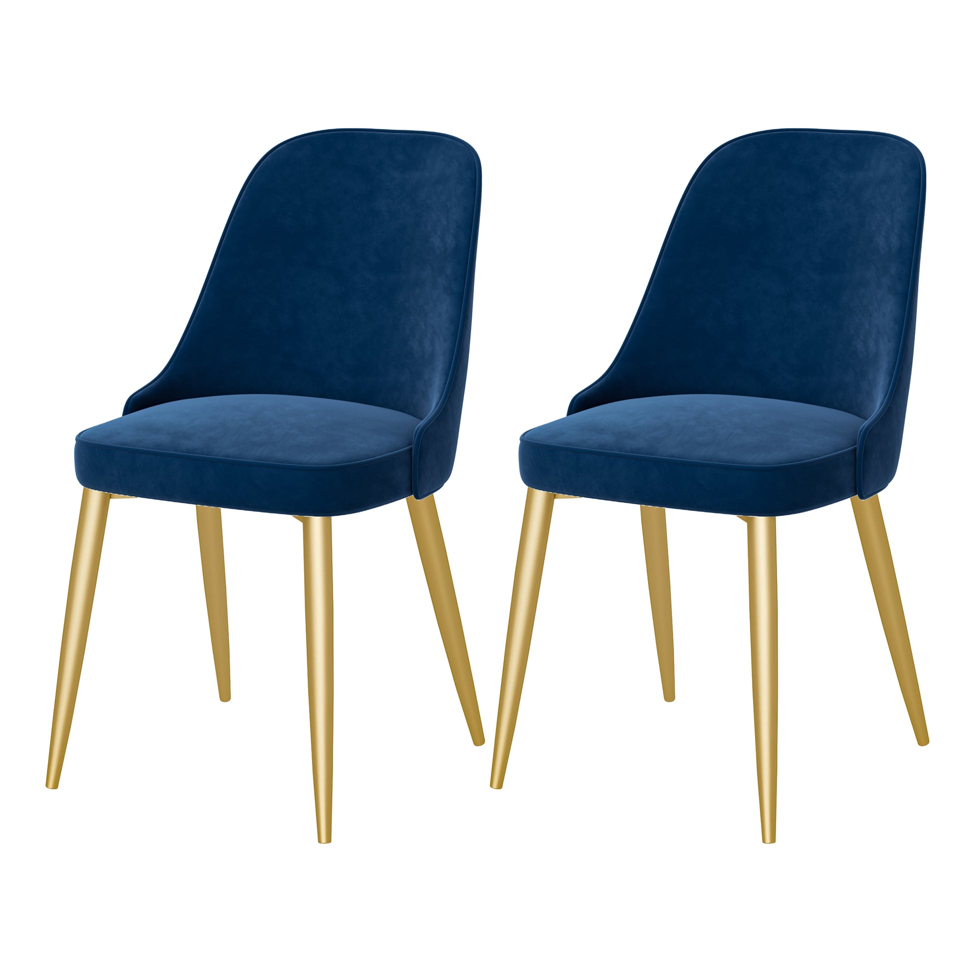 Modern Mental Solid Back Dining Side Chair Gold Kitchen Dining Side Chair Royal Blue 2 Piece Set Clearhalo ' kitchen&dining_furn' 'Dining Chairs' 'Dining Tables & Seating' 'dining_chair' 'furn' 'furn_dining_chair' 'Furniture' 'furniture_dining_chair' 'Kitchen & Dining Furniture' 'kitchen' 3493955
