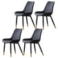Contemporary Kitchen Dining Side Chair Leather Solid Back Chairs with Metal Legs Black 4 Piece Set Brass Gold Clearhalo ' kitchen&dining_furn' 'Dining Chairs' 'Dining Tables & Seating' 'dining_chair' 'furn' 'furn_dining_chair' 'Furniture' 'furniture_dining_chair' 'Kitchen & Dining Furniture' 'kitchen' 3493968
